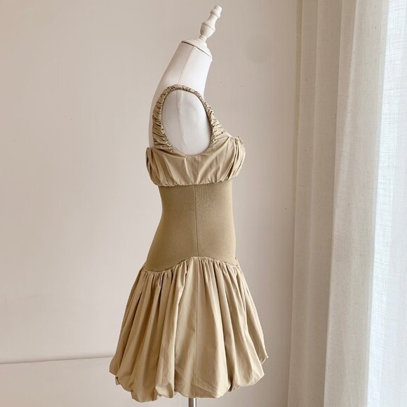 NWOT !Helsa Rib Mix Puffy Mini Dress - Picture 6 of 10